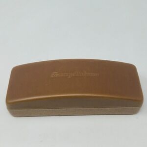 Set of 2 Tommy Bahama Hard Eyeglass Cases Tan Brown with Cleaning Cloths